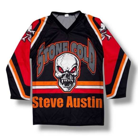 WWF TITAN SPORTS Stone Cold Steve Austin Hockey Jersey RARE VINTAGE - Picture 1 of 6